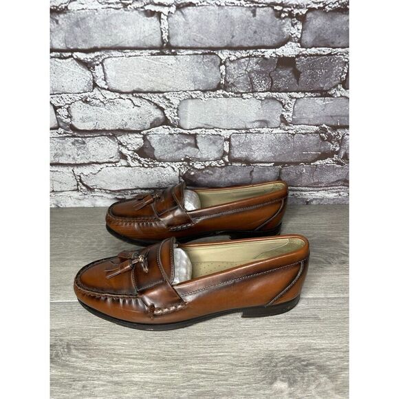 G.H. Bass & Co. Brown Leather Slip On Penny Loafers Dress Shoes Men 7.5M US/40.5 - Picture 12 of 16